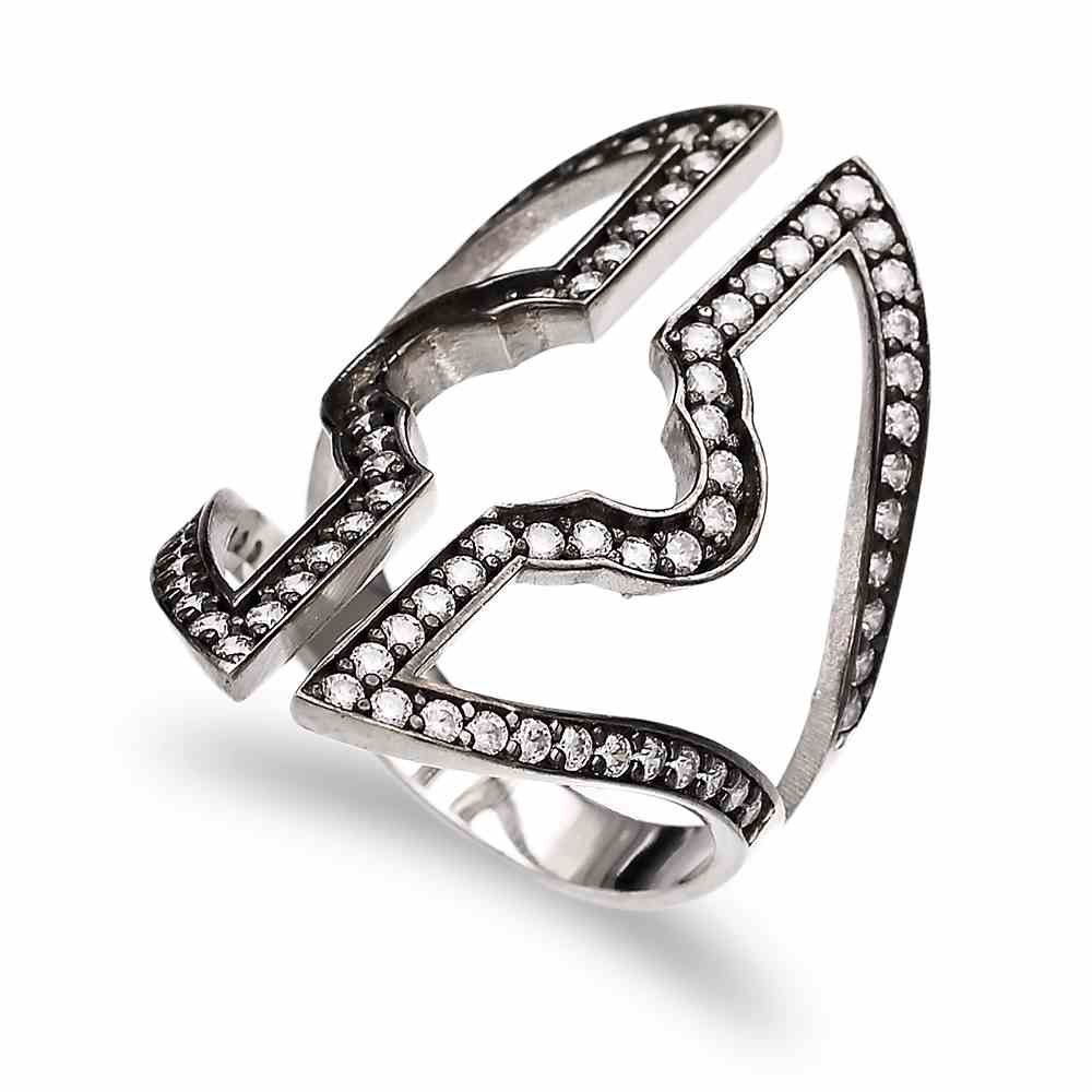 Hot Sale Unique Design Adjustable Ring Turkish Wholesale Handcrafted 925 Sterling Silver Jewelry